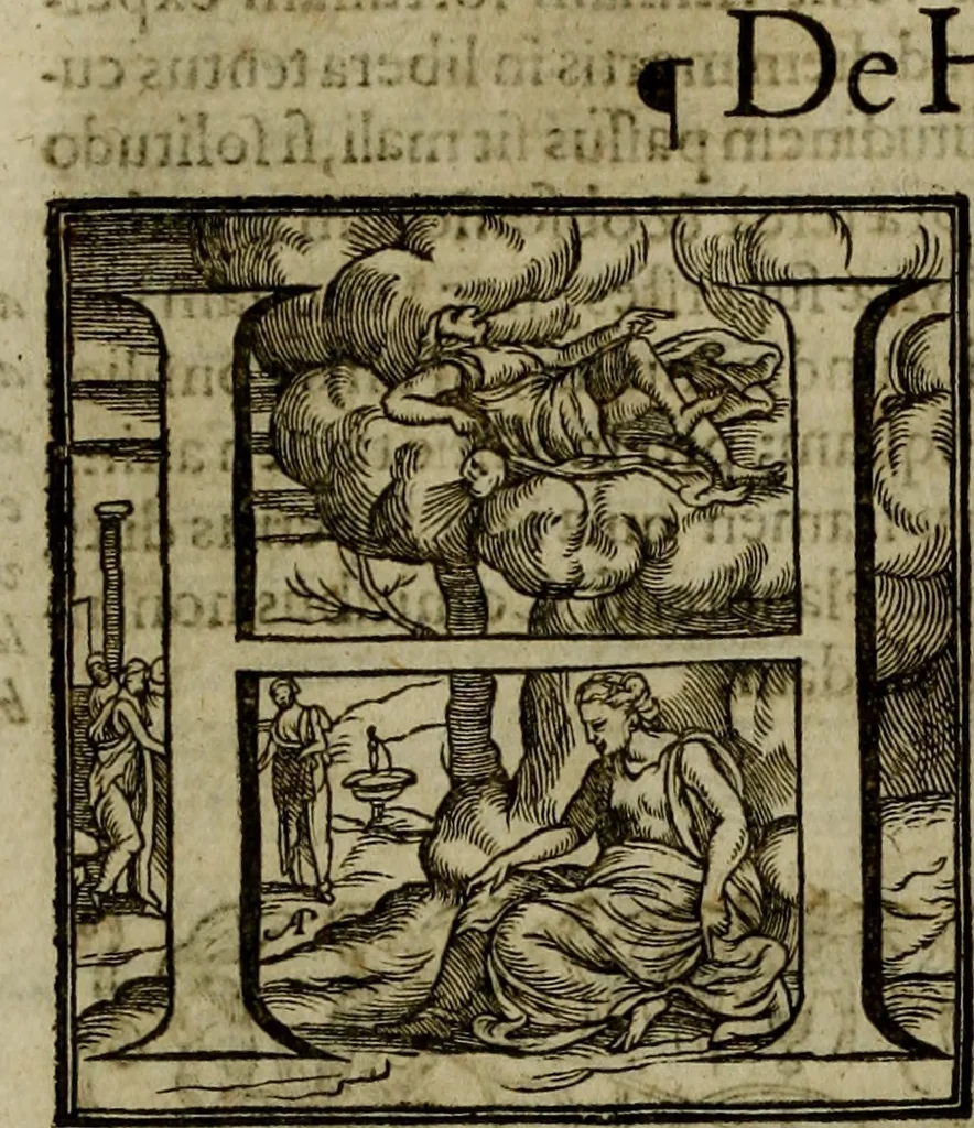 An illustration from Rervm anglicarvm scriptores post Bedam praecipvi, 1596, leaf 183