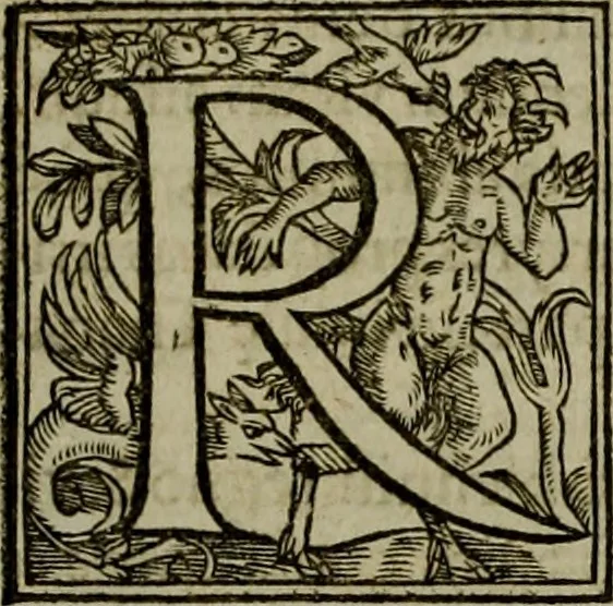 An illustration from Rervm anglicarvm scriptores post Bedam praecipvi, 1596, leaf 19