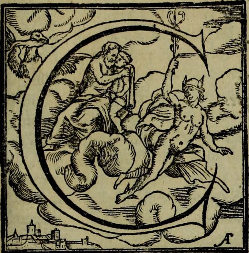 An illustration from Rervm anglicarvm scriptores post Bedam praecipvi, 1596, leaf 346