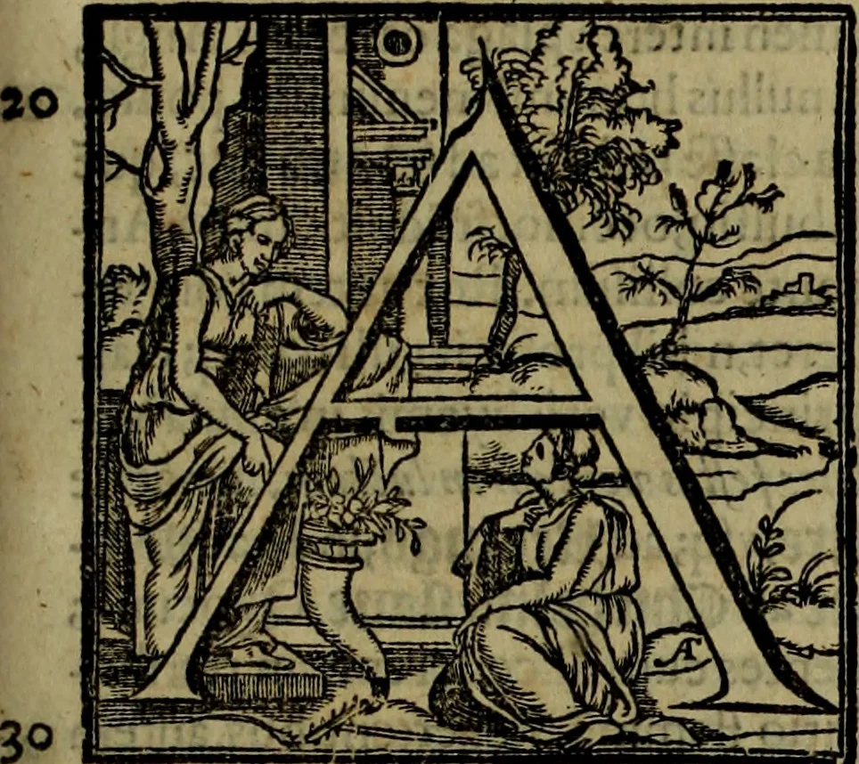 An illustration from Rervm anglicarvm scriptores post Bedam praecipvi, 1596, leaf 418