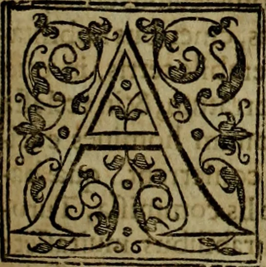 An illustration from Rervm anglicarvm scriptores post Bedam praecipvi, 1596, leaf 54