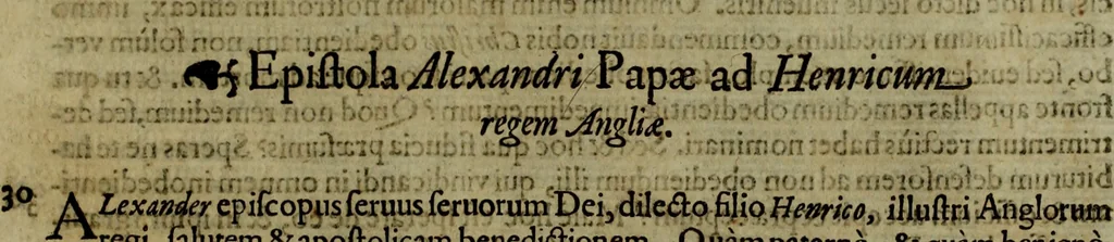 An illustration from Rervm anglicarvm scriptores post Bedam praecipvi, 1596, leaf 584