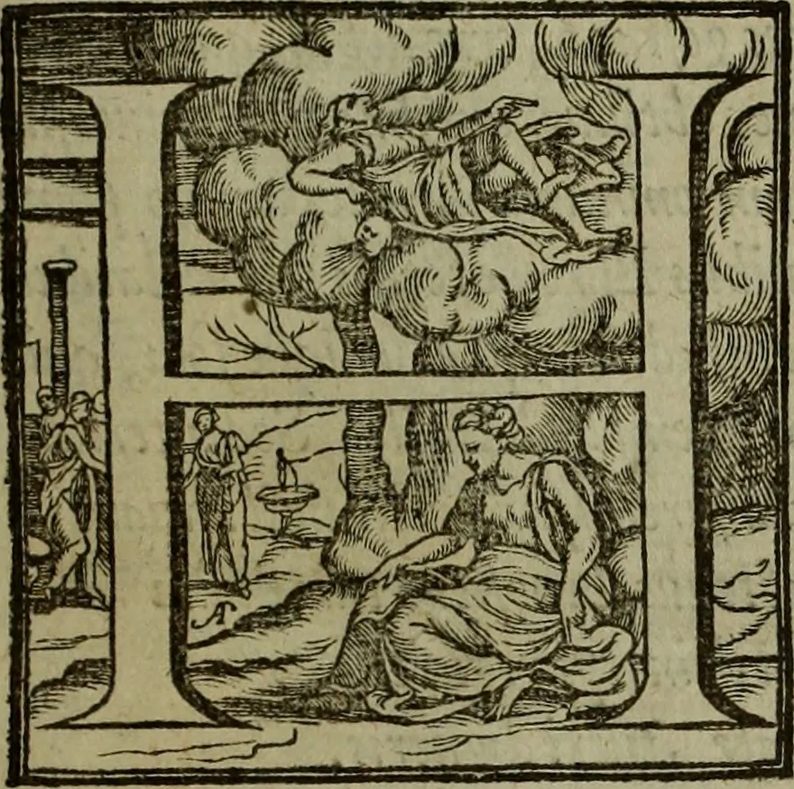 An illustration from Rervm anglicarvm scriptores post Bedam praecipvi, 1596, leaf 8