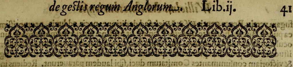 An illustration from Rervm anglicarvm scriptores post Bedam praecipvi, 1596, leaf 90