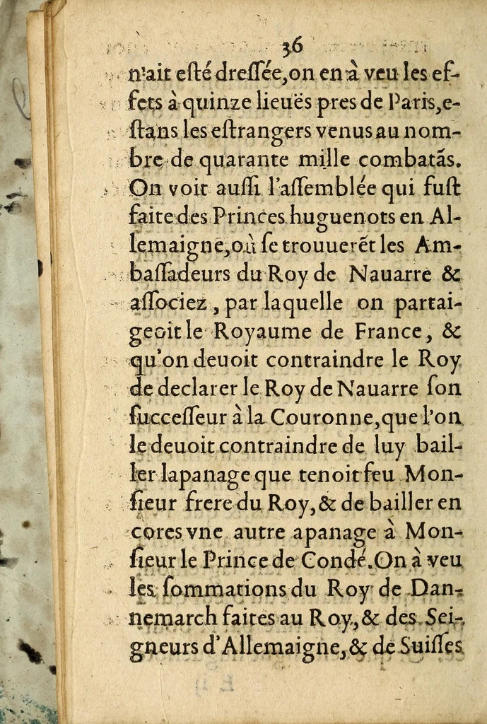An illustration from Responce aux calomnies proposez contre les catholiques., 1588, leaf 38