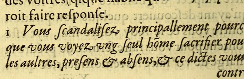 An illustration from Responce par le chevalier de Villegaignon aux Remonstrances faictes à la royne mere du roy, 1561, leaf 174