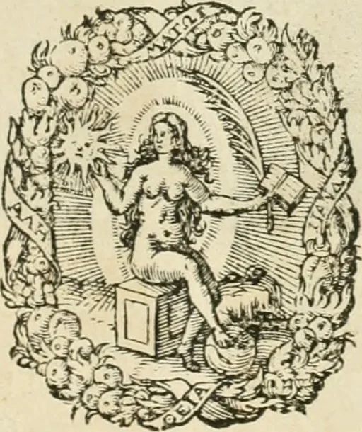 An illustration from Responsvm ad Hoplocrisma-Spongvm M. Fosteri presbiteri : ab ipso ad vngventi armarii validitatem delendam ordinatvm : hoc est, Spongiae M. Fosteri presbyteri expressio sev elisio : in qua virtuosa spongiae ipsius potestas in detergendo vnguentum armarium, ex primitur, eliditur ac funditus aboletur : ac tandem immodestia & erga fratres suos incivilitas, aceto veritatis acerrimo corrigitur & penitus extinguitur, 1638, leaf 2