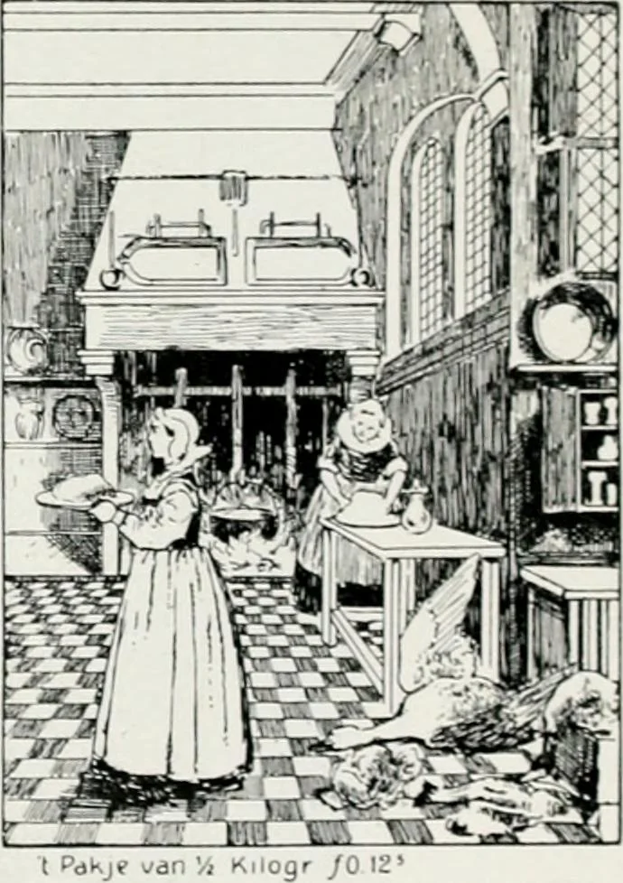 An illustration from Restaurant Rijks-Museum Amsterdam, 1908, leaf 51