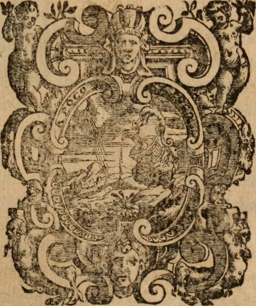 An illustration from Retorica ... amplissimamente tradotta, & illustrata con dotte & vtilissime digressioni, 1597, leaf 4