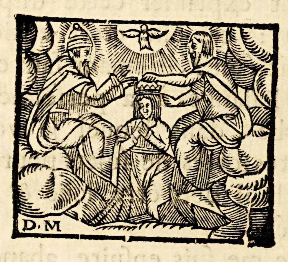 An illustration from Retraites de la venerable mere Marie de l'Incarnation religieuse Ursuline. : Avec une exposition succinte du Cantiques des Cantiques, 1682, leaf 210