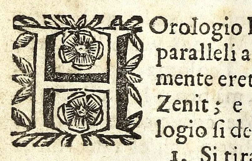 An illustration from Retta linea gnomonica, 1675, leaf 28
