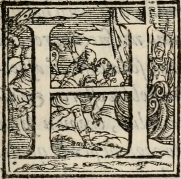 An illustration from Rettorica d'Aristotile fatta in lingva toscana, 1570, leaf 110