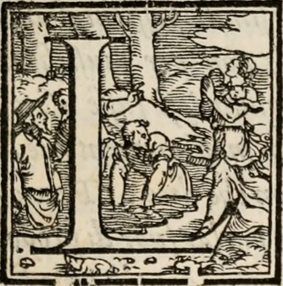 An illustration from Rettorica d'Aristotile fatta in lingva toscana, 1570, leaf 14