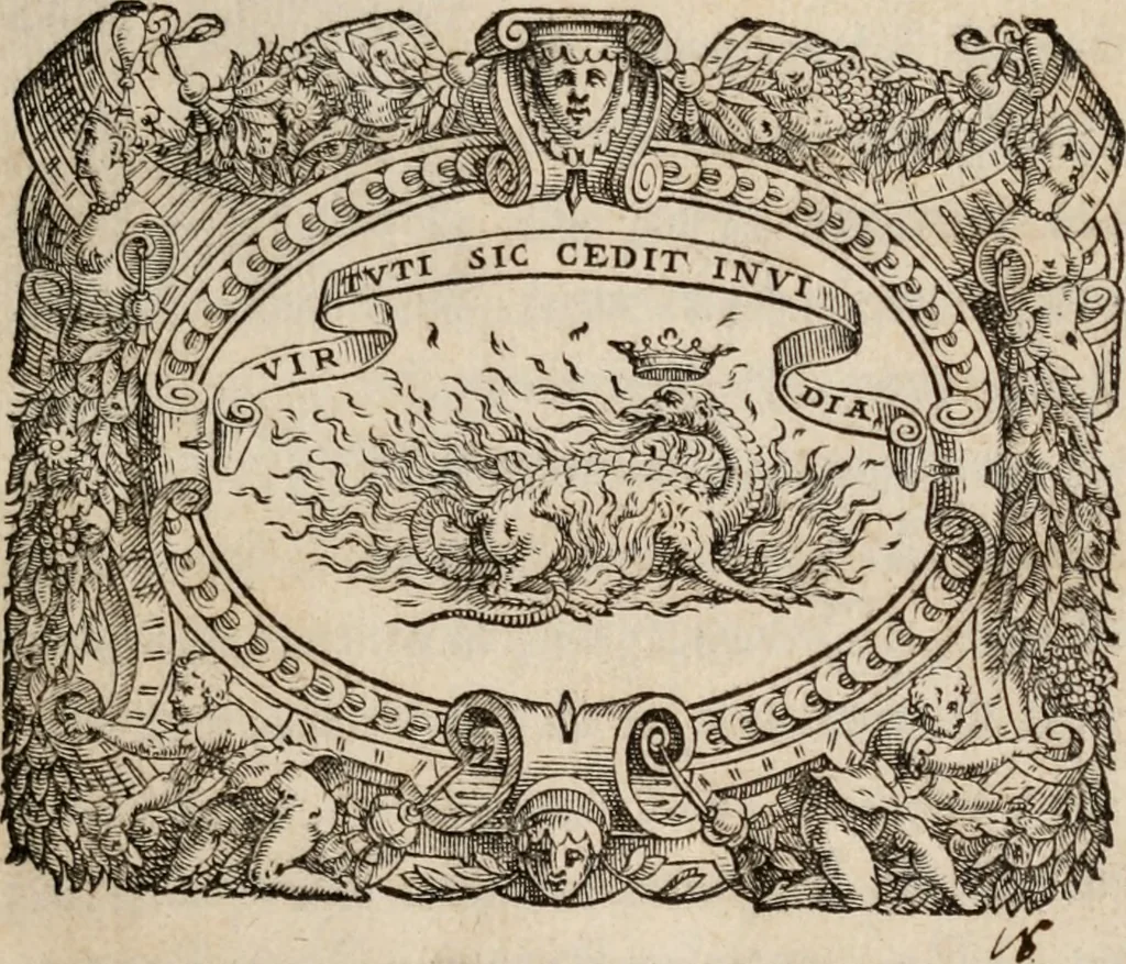 An illustration from Rettorica d'Aristotile fatta in lingva toscana, 1570, leaf 6