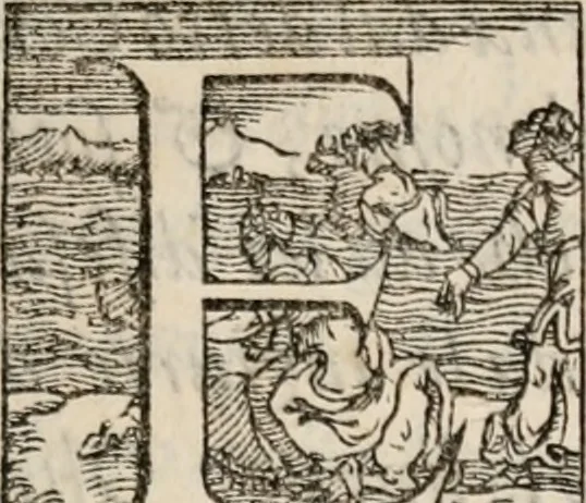 An illustration from Rettorica d'Aristotile fatta in lingva toscana, 1570, leaf 8