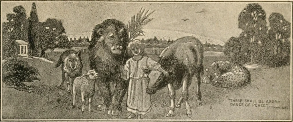 An illustration from The return of Jesus ; an earnest review of the scriptural evidences which establish the great Christian doctrine of the second coming of Christ, together with a close study of the prophecies relating to this glorious event and the fulfillment of these prophecies in the present generation, 1917, leaf 128