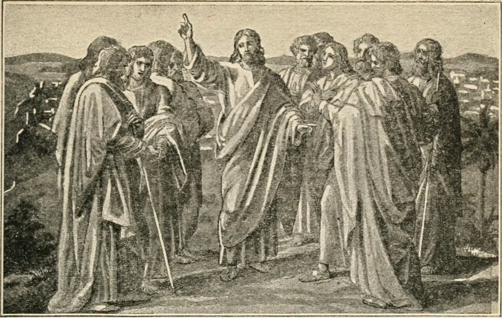 An illustration from The return of Jesus ; an earnest review of the scriptural evidences which establish the great Christian doctrine of the second coming of Christ, together with a close study of the prophecies relating to this glorious event and the fulfillment of these prophecies in the present generation, 1917, leaf 16
