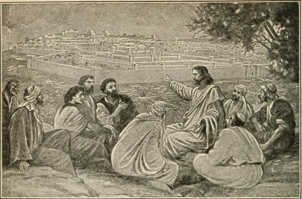 An illustration from The return of Jesus ; an earnest review of the scriptural evidences which establish the great Christian doctrine of the second coming of Christ, together with a close study of the prophecies relating to this glorious event and the fulfillment of these prophecies in the present generation, 1917, leaf 45