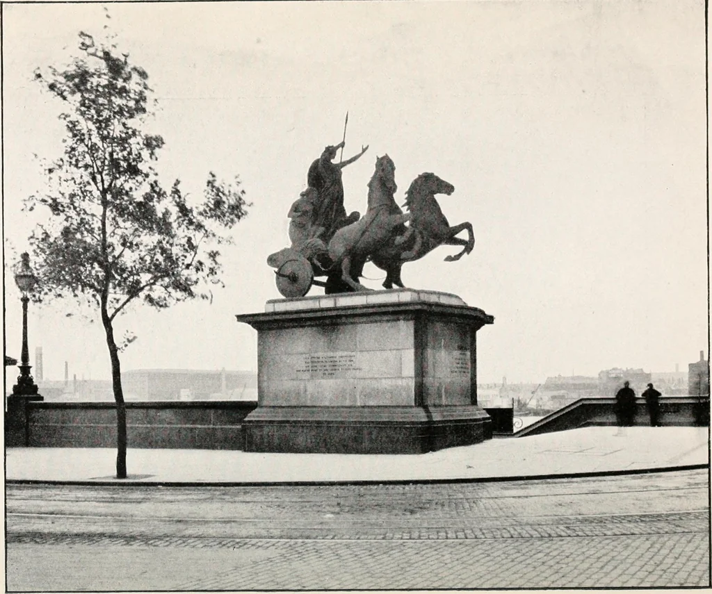 An illustration from Return of outdoor memorials in London, other than statues on the exterior of buildings, memorials in the nature of tombstones, memorial buildings and memorial trees, 1910, leaf 15