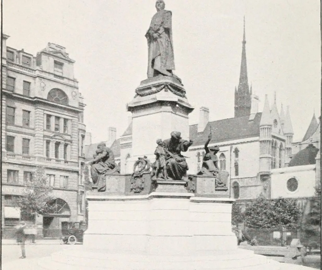An illustration from Return of outdoor memorials in London, other than statues on the exterior of buildings, memorials in the nature of tombstones, memorial buildings and memorial trees, 1910, leaf 37