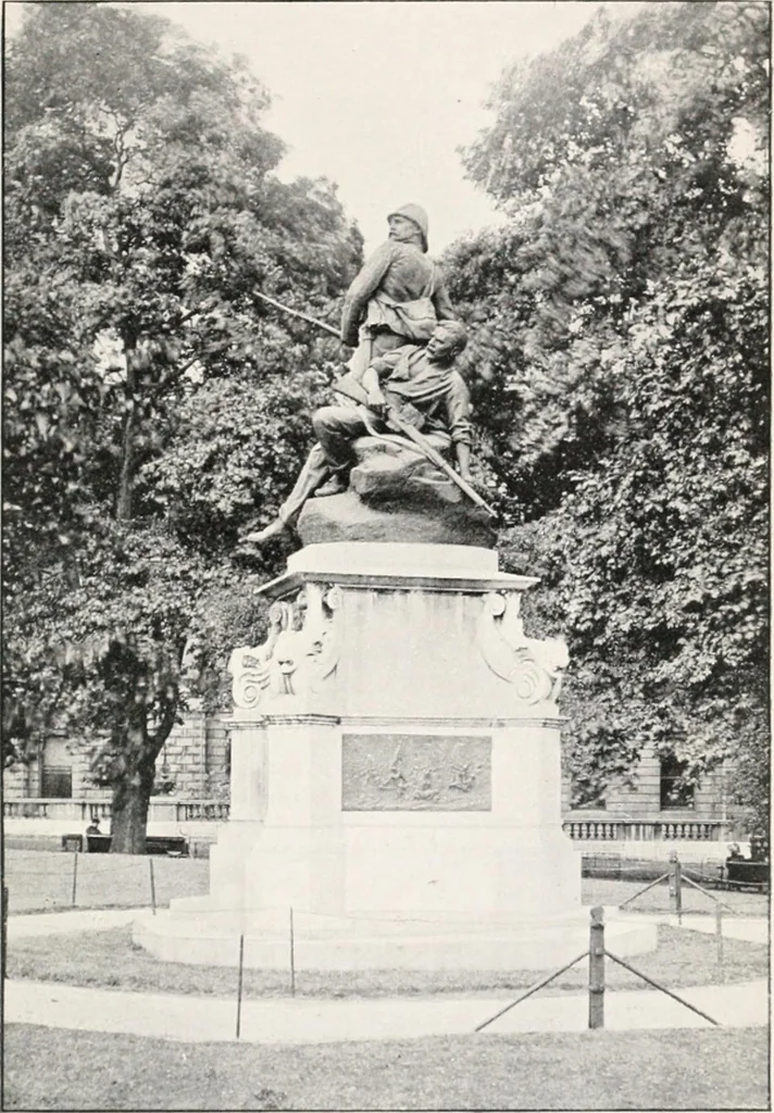 An illustration from Return of outdoor memorials in London, other than statues on the exterior of buildings, memorials in the nature of tombstones, memorial buildings and memorial trees, 1910, leaf 56