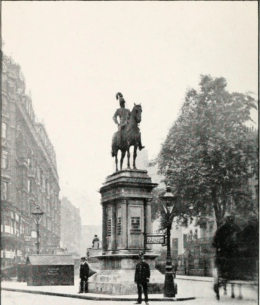 An illustration from Return of outdoor memorials in London, other than statues on the exterior of buildings, memorials in the nature of tombstones, memorial buildings and memorial trees, 1910, leaf 71