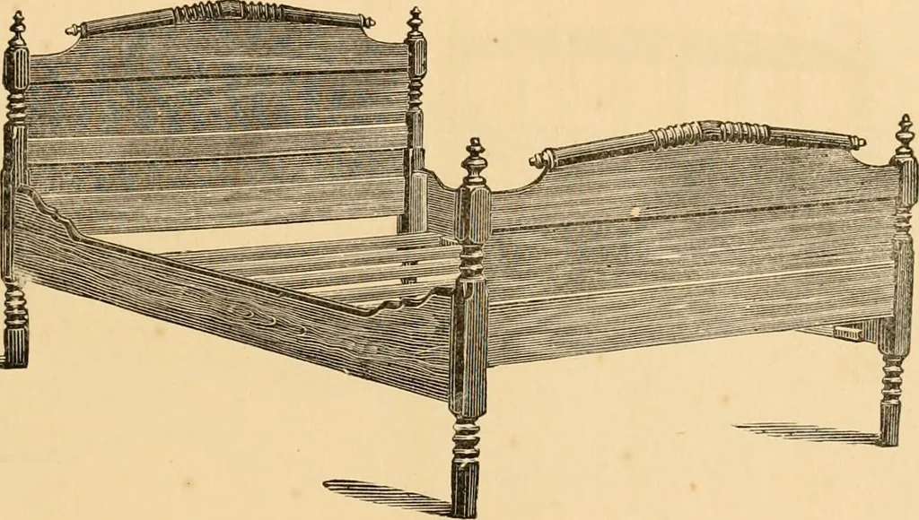 An illustration from Revised catalogue of bedsteads and tables., 1883, leaf 10
