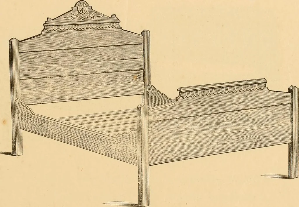 An illustration from Revised catalogue of bedsteads and tables., 1883, leaf 12