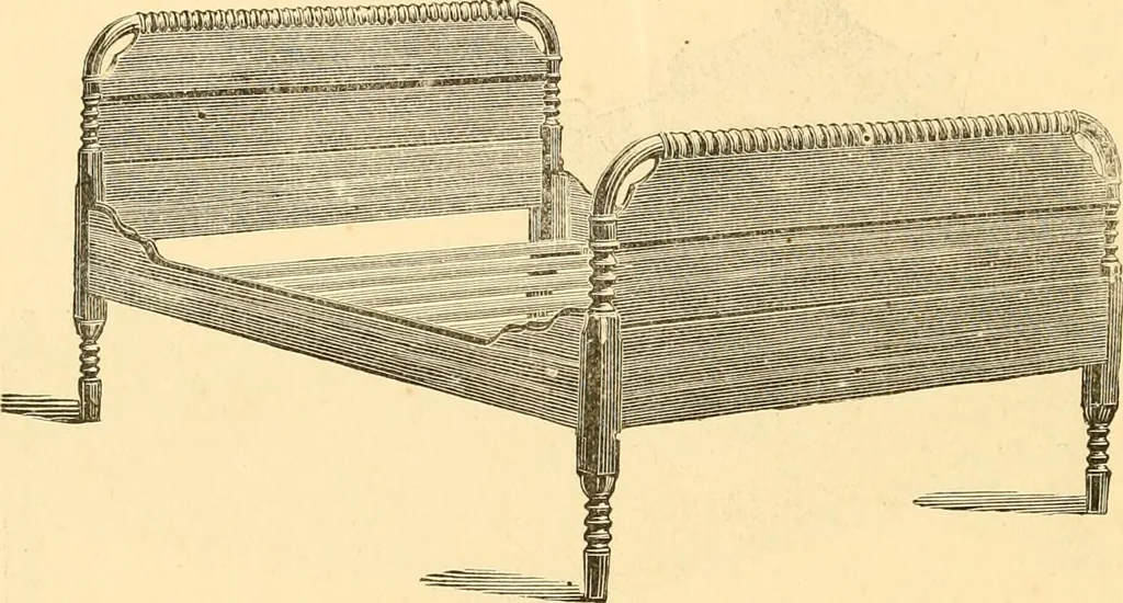 An illustration from Revised catalogue of bedsteads and tables., 1883, leaf 13