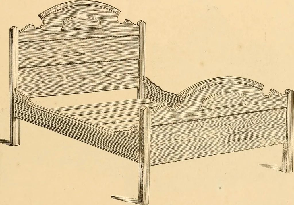 An illustration from Revised catalogue of bedsteads and tables., 1883, leaf 14