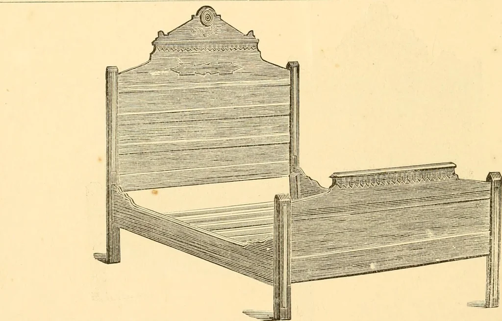 An illustration from Revised catalogue of bedsteads and tables., 1883, leaf 17