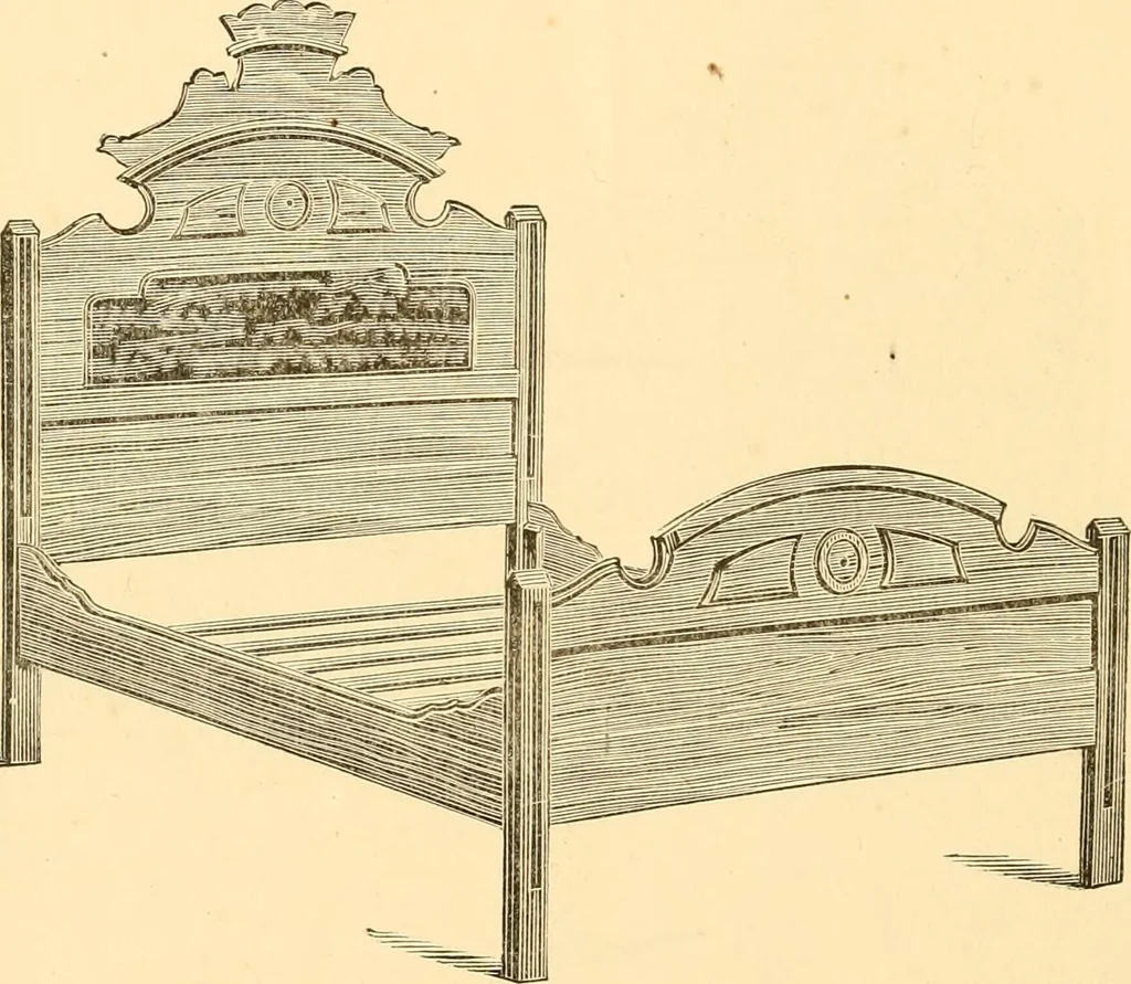 An illustration from Revised catalogue of bedsteads and tables., 1883, leaf 21