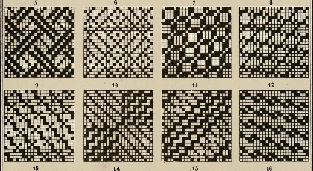 An illustration from Revised edition of Textile design book. A practical composition for the construction of new designs, 1898, leaf 108