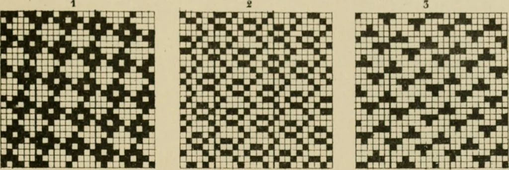 An illustration from Revised edition of Textile design book. A practical composition for the construction of new designs, 1898, leaf 114
