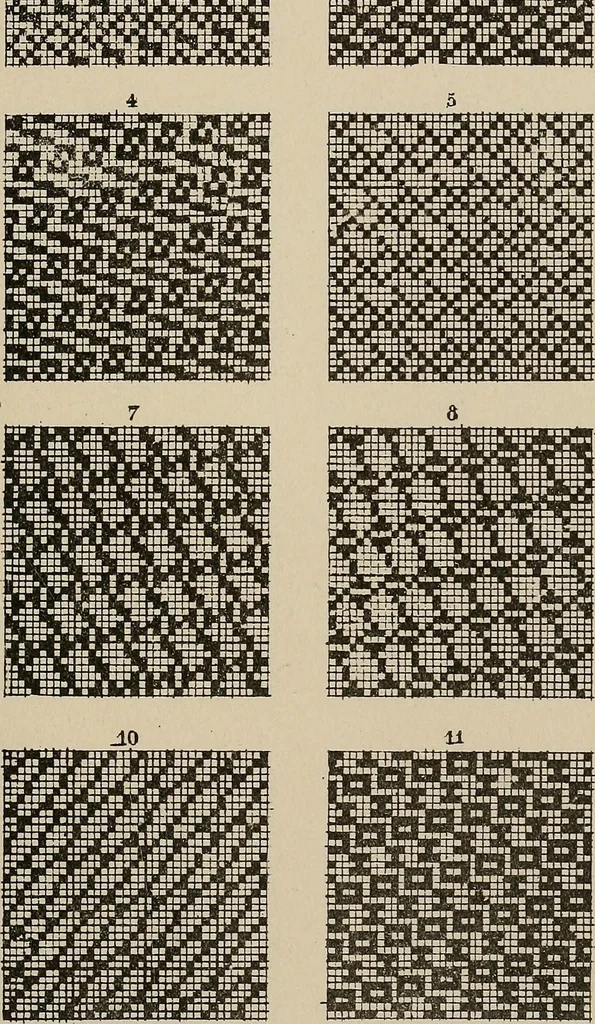An illustration from Revised edition of Textile design book. A practical composition for the construction of new designs, 1898, leaf 140