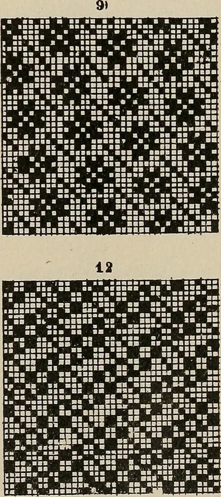 An illustration from Revised edition of Textile design book. A practical composition for the construction of new designs, 1898, leaf 142