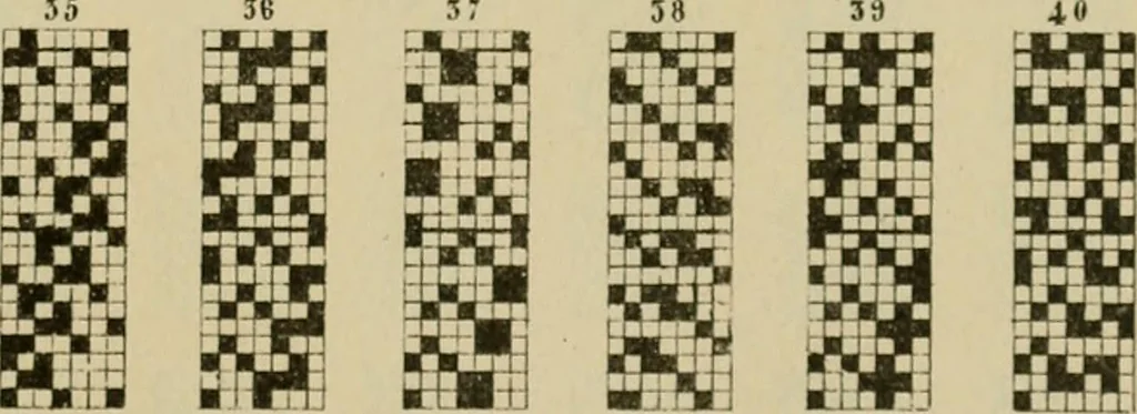 An illustration from Revised edition of Textile design book. A practical composition for the construction of new designs, 1898, leaf 30