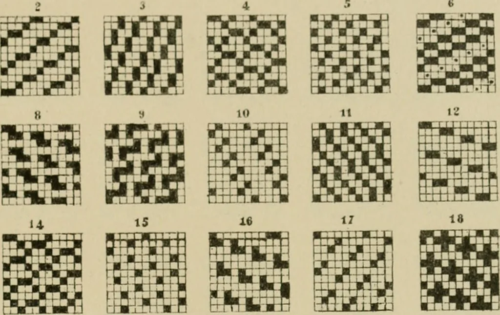 An illustration from Revised edition of Textile design book. A practical composition for the construction of new designs, 1898, leaf 52