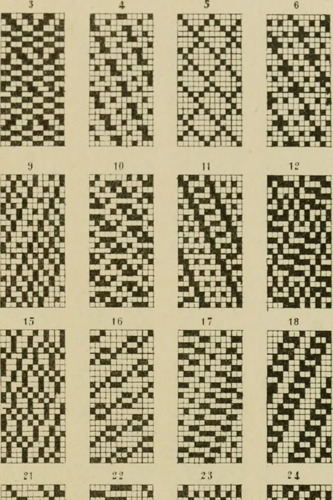 An illustration from Revised edition of Textile design book. A practical composition for the construction of new designs, 1898, leaf 58