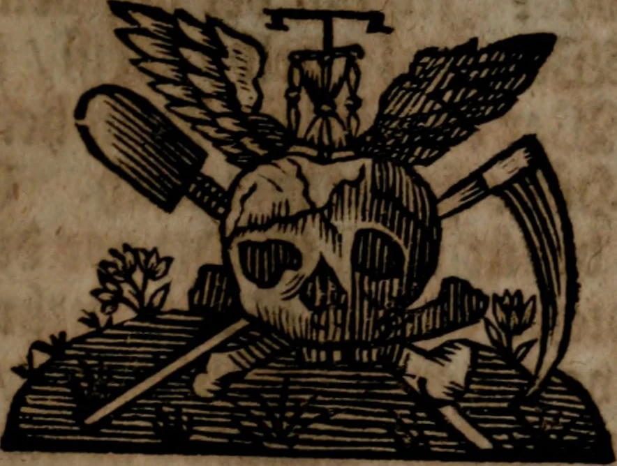 An illustration from Rev. P. Abraham a S. Clara ... Besonders meubliert- und gezierte Todten-Capelle, oder, Allgemeiner Todten-Spiegel : darinnen alle Menschen, wes Standes sie sind ..., 1711, leaf 146