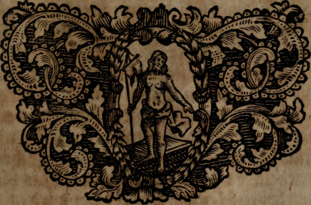 An illustration from Rev. P. Abraham a S. Clara ... Besonders meubliert- und gezierte Todten-Capelle, oder, Allgemeiner Todten-Spiegel : darinnen alle Menschen, wes Standes sie sind ..., 1711, leaf 318