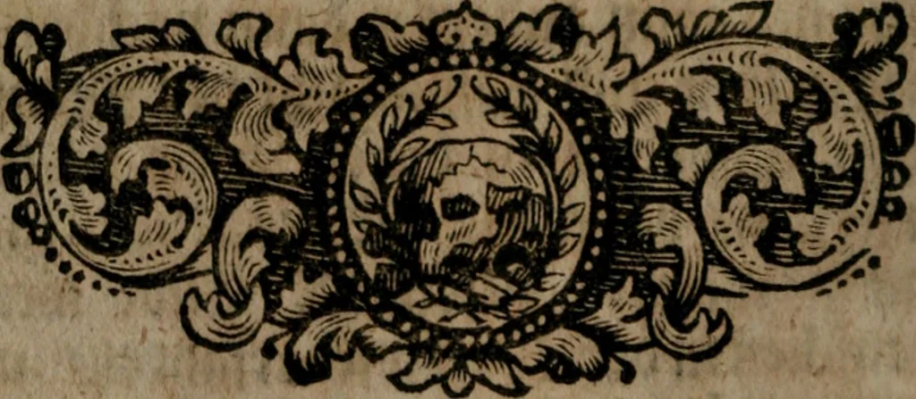 An illustration from Rev. P. Abraham a S. Clara ... Besonders meubliert- und gezierte Todten-Capelle, oder, Allgemeiner Todten-Spiegel : darinnen alle Menschen, wes Standes sie sind ..., 1711, leaf 51