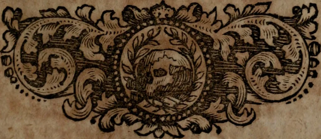 An illustration from Rev. P. Abraham a S. Clara ... Besonders meubliert- und gezierte Todten-Capelle, oder, Allgemeiner Todten-Spiegel : darinnen alle Menschen, wes Standes sie sind ..., 1711, leaf 80