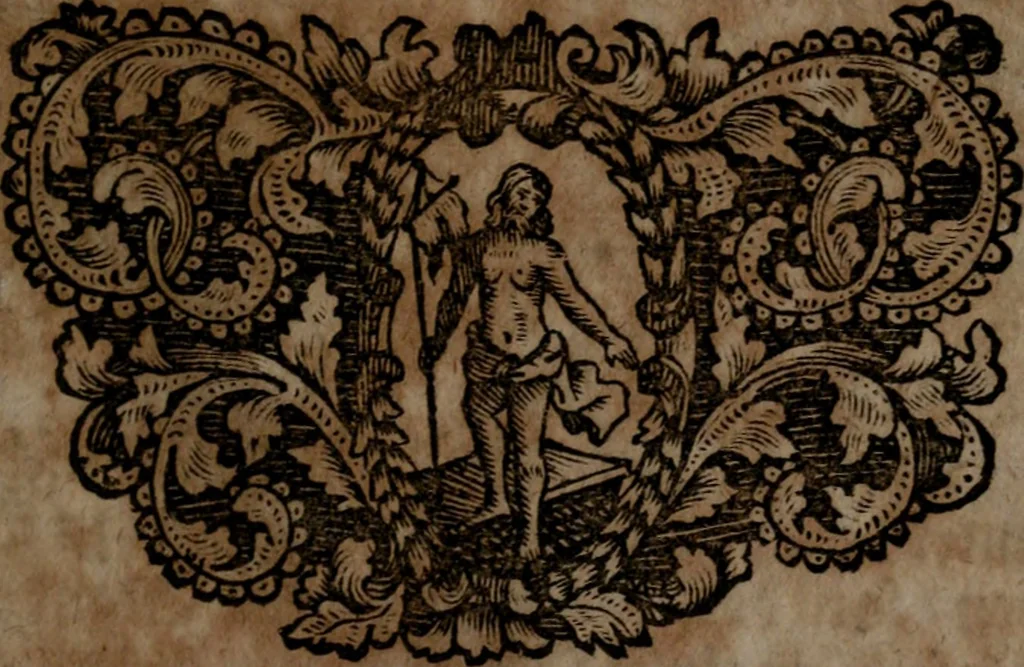 An illustration from Rev. P. Abraham a S. Clara ... Besonders meubliert- und gezierte Todten-Capelle, oder, Allgemeiner Todten-Spiegel : darinnen alle Menschen, wes Standes sie sind ..., 1711, leaf 90
