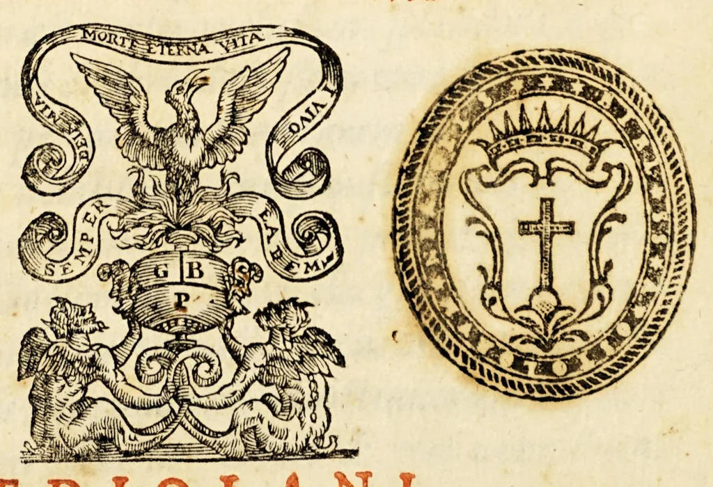 An illustration from Rev. Patris Fr. Alphonsi a Vera Cruce Hispani ordinis eremitarum S. Augustini. Et in primaria cathedra Mexicanae vniuersitatis s. theologiae doctoris. Speculum coniugiorum, cum Appendice, 1599, leaf 5