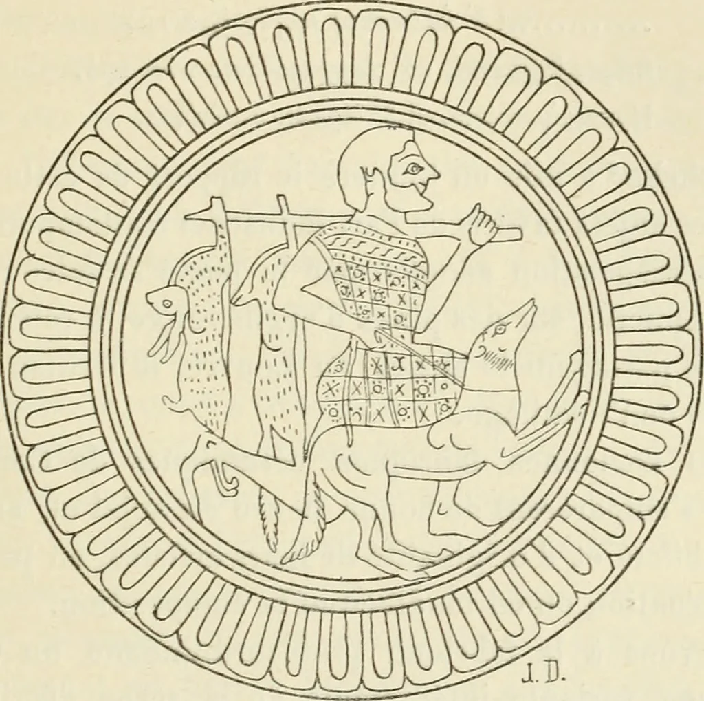 An illustration from Revue archéologique, 1844, leaf 386