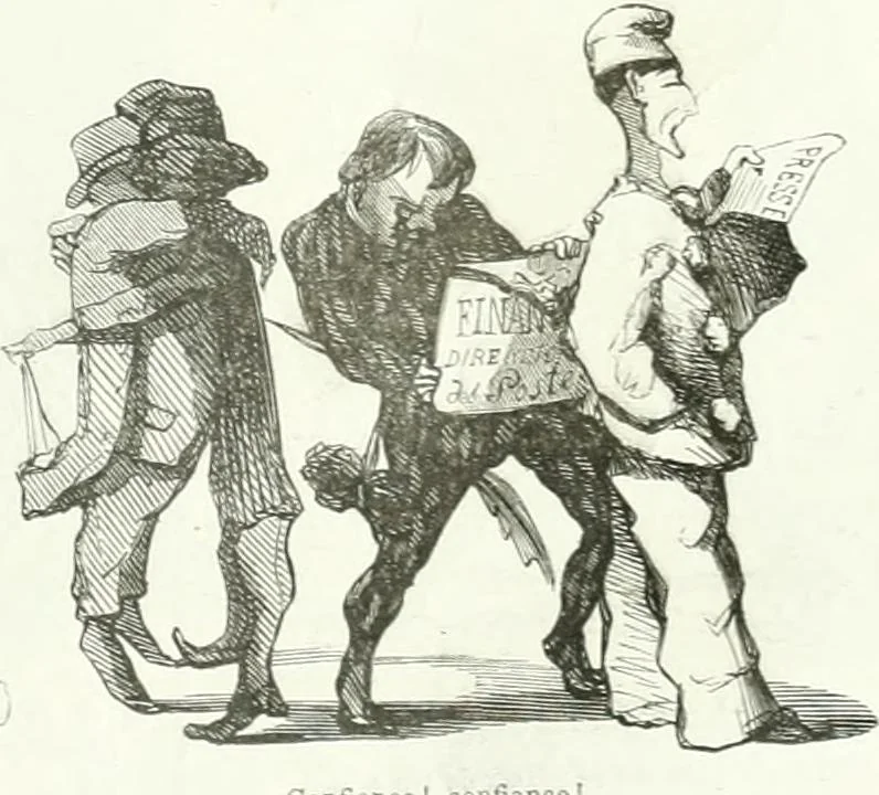 An illustration from Revue comique à l'usage des gens sérieux, 1848, leaf 110