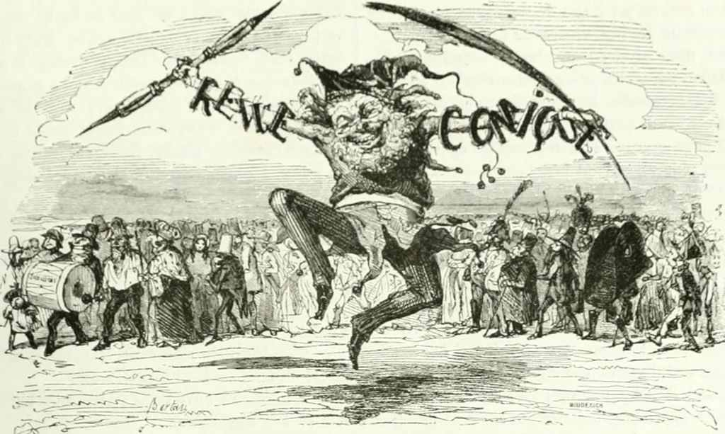An illustration from Revue comique à l'usage des gens sérieux, 1848, leaf 118