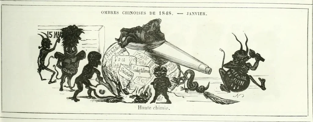 An illustration from Revue comique à l'usage des gens sérieux, 1848, leaf 134