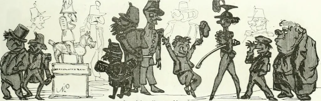 An illustration from Revue comique à l'usage des gens sérieux, 1848, leaf 142